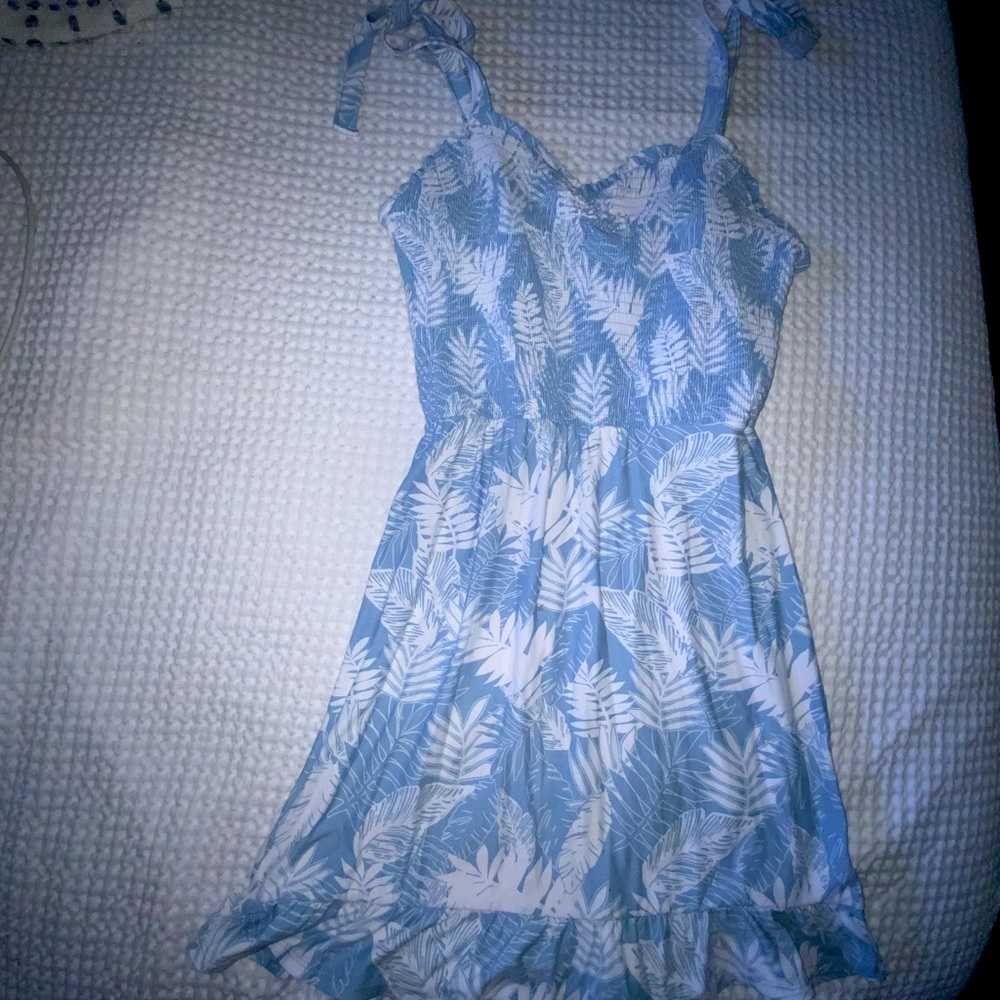 Tie Shoulder Floral Dress